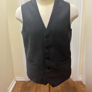 Joe Joseph Abboud Grey no lapel 5 button vest
